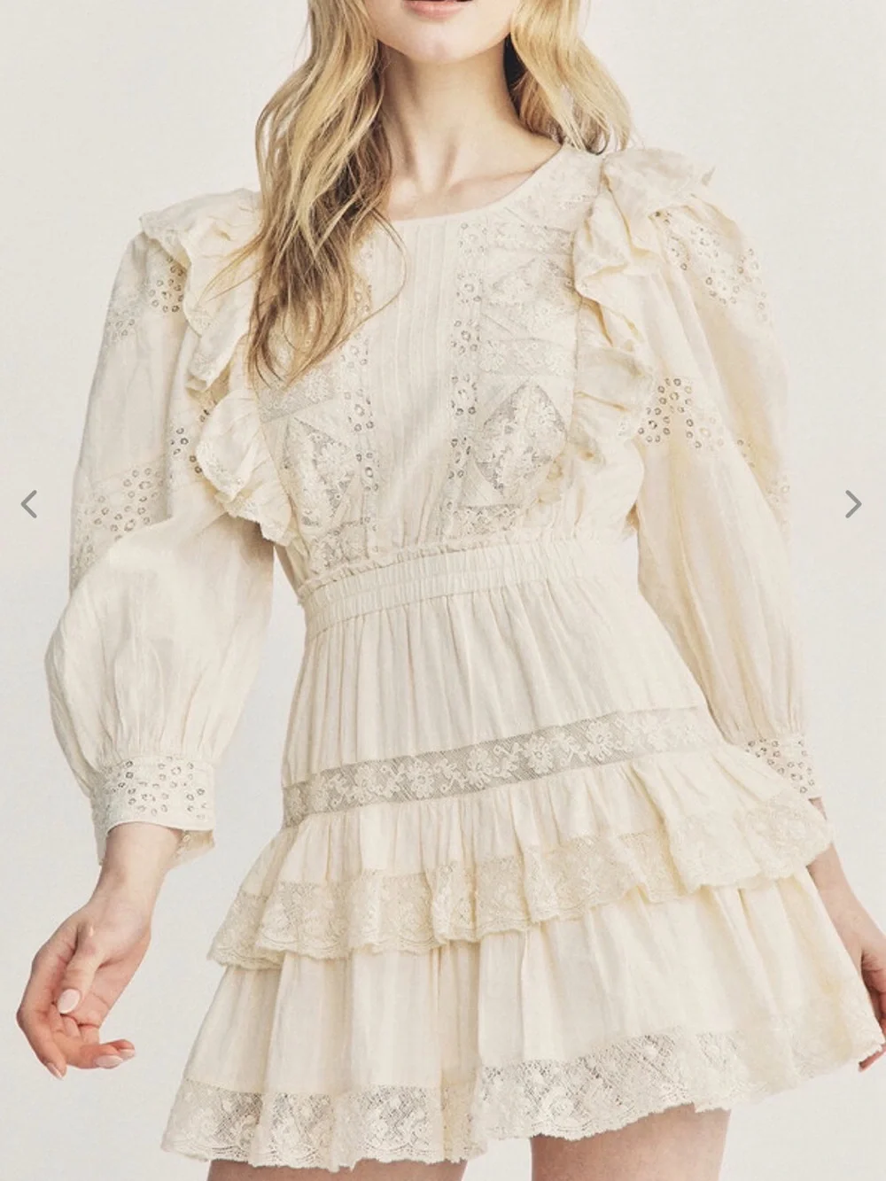 love shack fancy ivory dress Seelie Dress